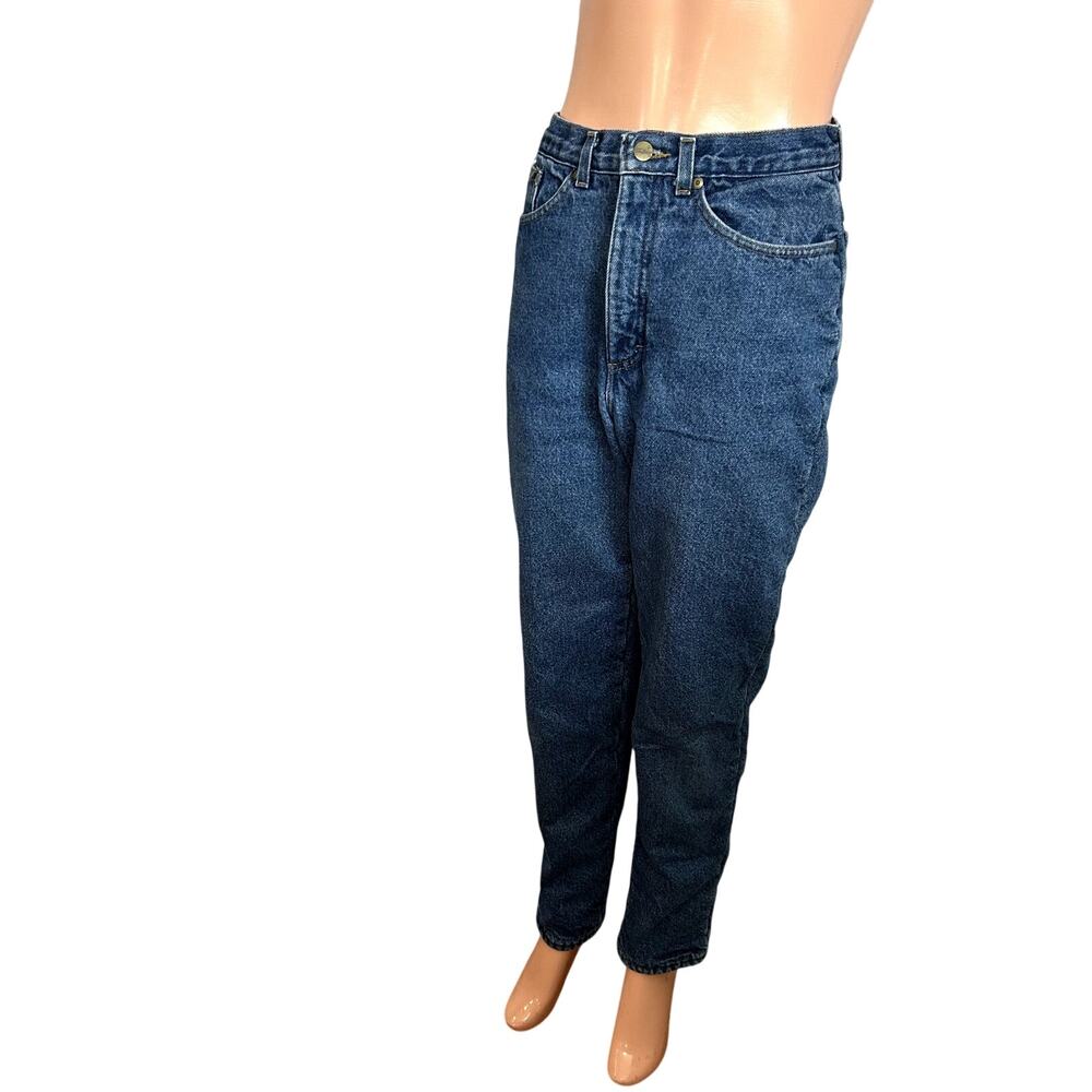 VTG 90s LL Bean 27 Blue Fleece Lined Denim Jeans Double L High Rise Warm USA - Picture 17 of 17
